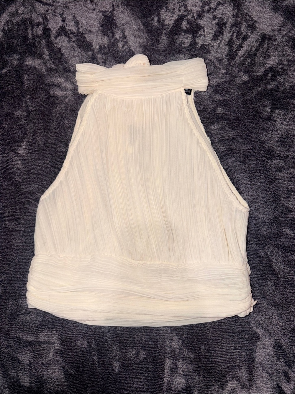Zara Cream Pleated Halter Camisole